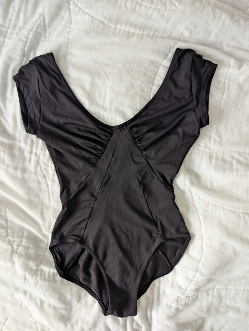 Mirella Black Scoop-Back Ballet Leotard
